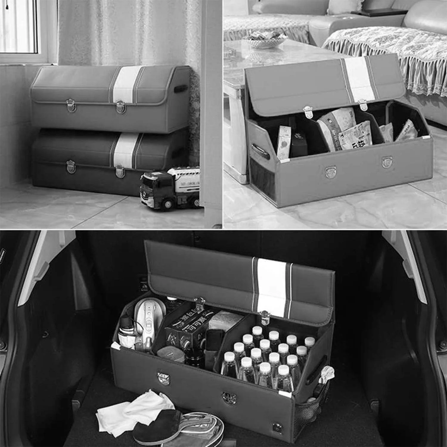 Car Boot Organiser for Land Rover Defender/Discovery/Range Rover, Foldable Storage Box Waterproof Car Boot Tidy Storage Box Durable Car Boot Storage Organiser,C-L