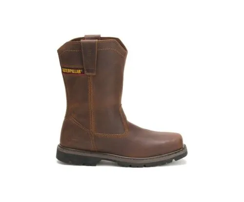 Caterpillar Men's Wellston Pull On Steel Toe Work Boot Dark Brown