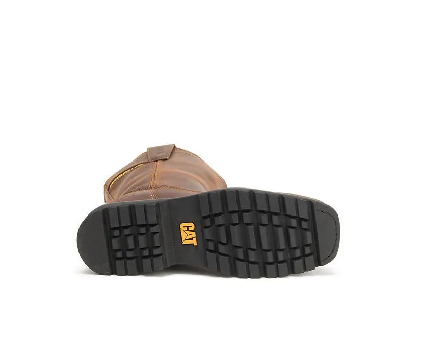 Caterpillar Men's Wellston Pull On Steel Toe Work Boot Dark Brown