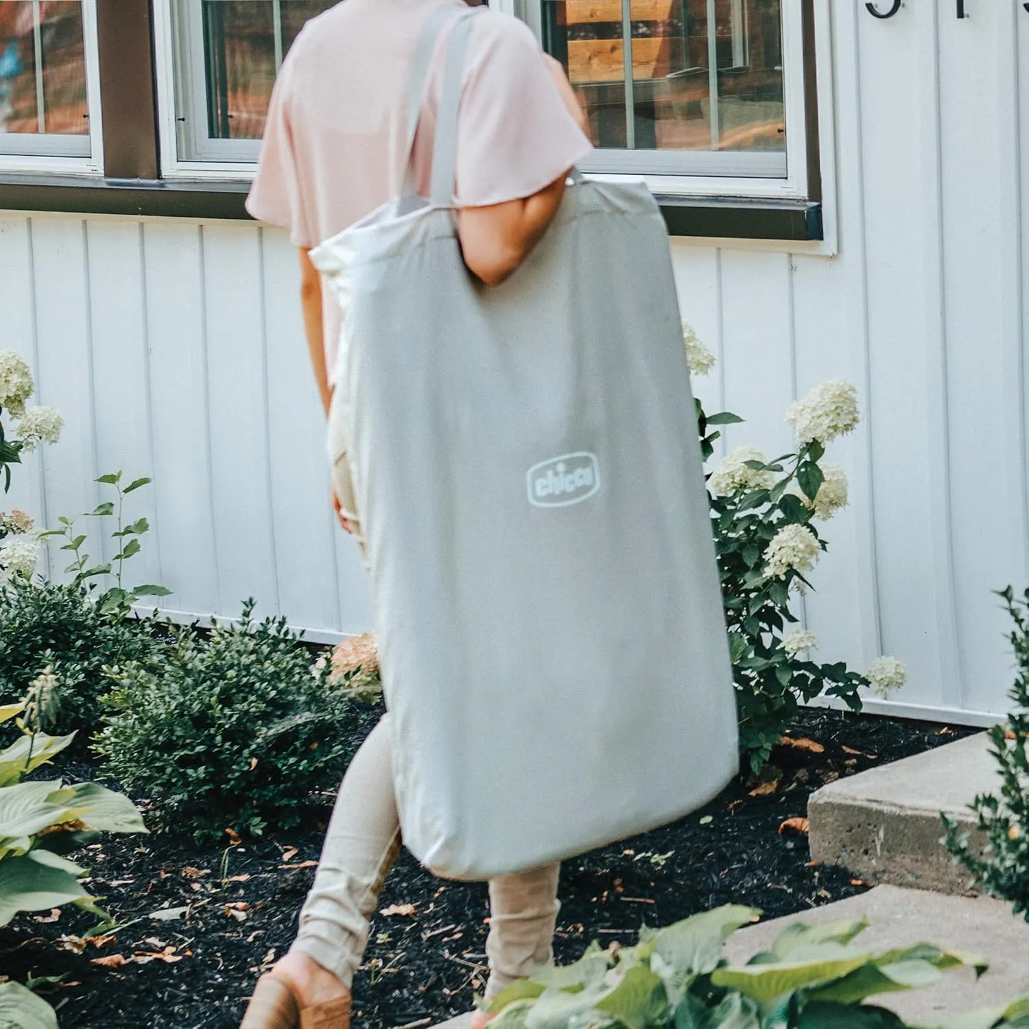 Chicco LullaGo® Anywhere LE Portable Bassinet, Space-Saving Baby Bassinet with Canopy, Waterproof Mattress and Fitted Sheet, Includes Carry Bag | Serene/Beige