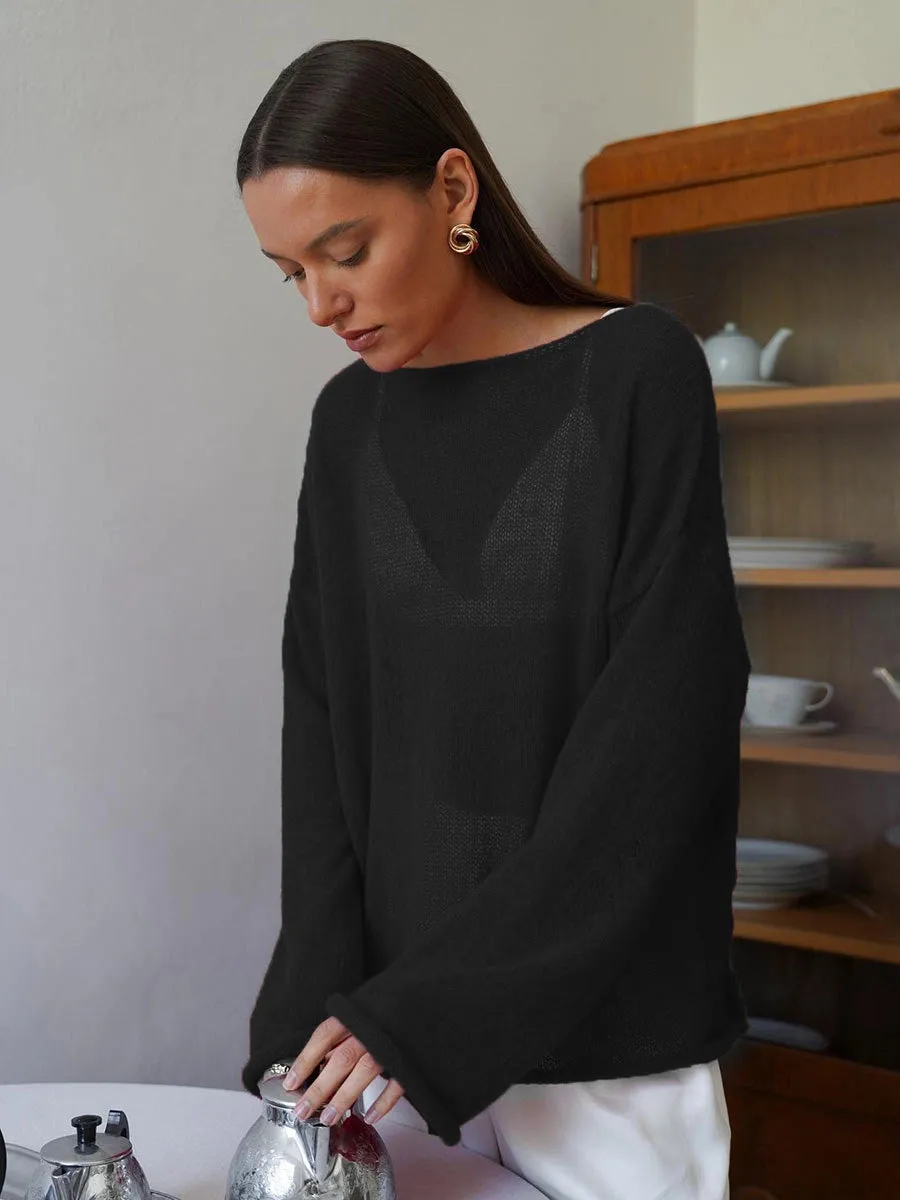 CHICTO:  HOLLOW LIGHTWEIGHT L/S SWEATER