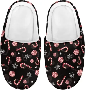 Christmas Kids Fuzzy Warm House Slippers for Girls Non Slip Rubber Sole Home Slippers for Toddlers Size 9-15