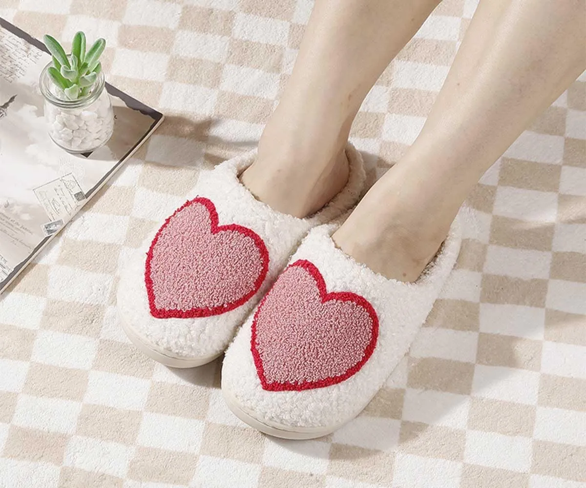 Christmas Slippers For Women Men Indoor Soft Warm Cotton Bedroom Reindeer Slippers House Memory Foam Slippers Cozy Fluffy Fall Winter Home Slippers