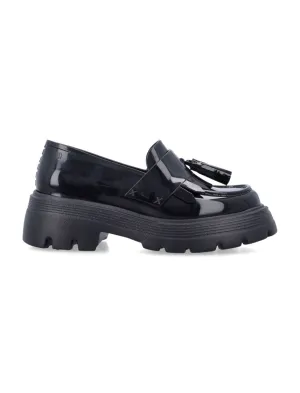 Chunky Platform Loafers With Glossy Finish