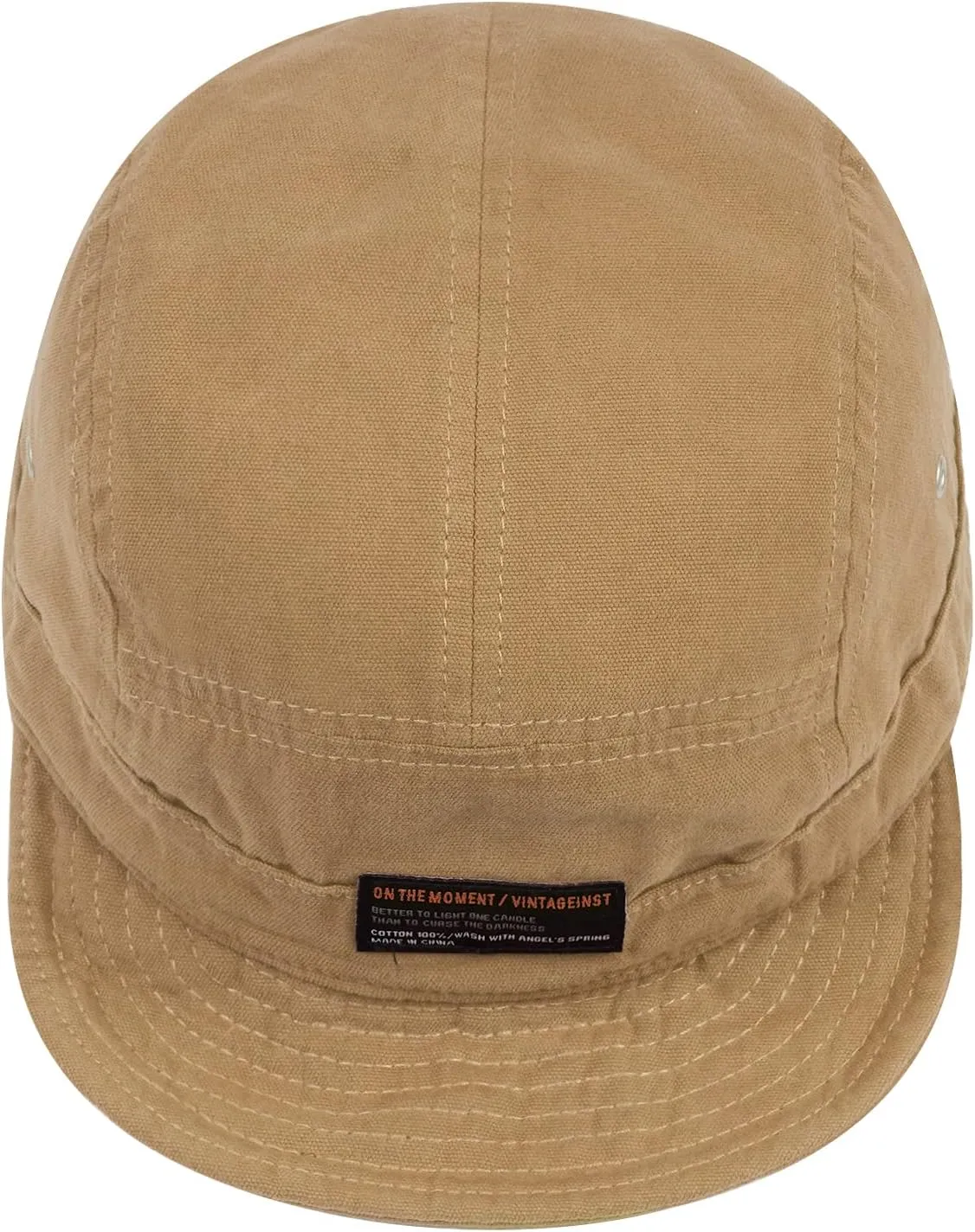CLAPE Short Brim Baseball Cap 5 Panel Hat Soft Short Bill Trucker Cap Flat Snapback Hats Casual Outdoor Fitted Cap Dad Hats