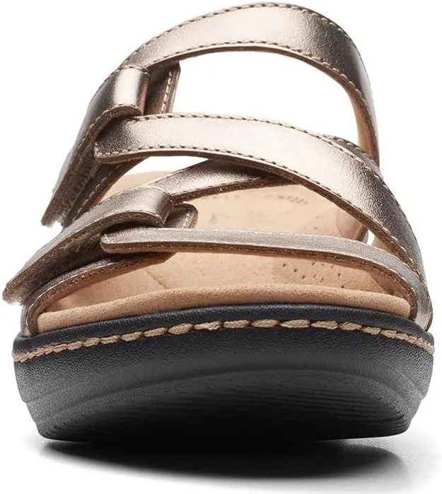 Clarks Women's Merliah Karli Sandal, Metallic, 9 Narrow