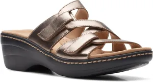 Clarks Women's Merliah Karli Sandal, Metallic, 9 Narrow