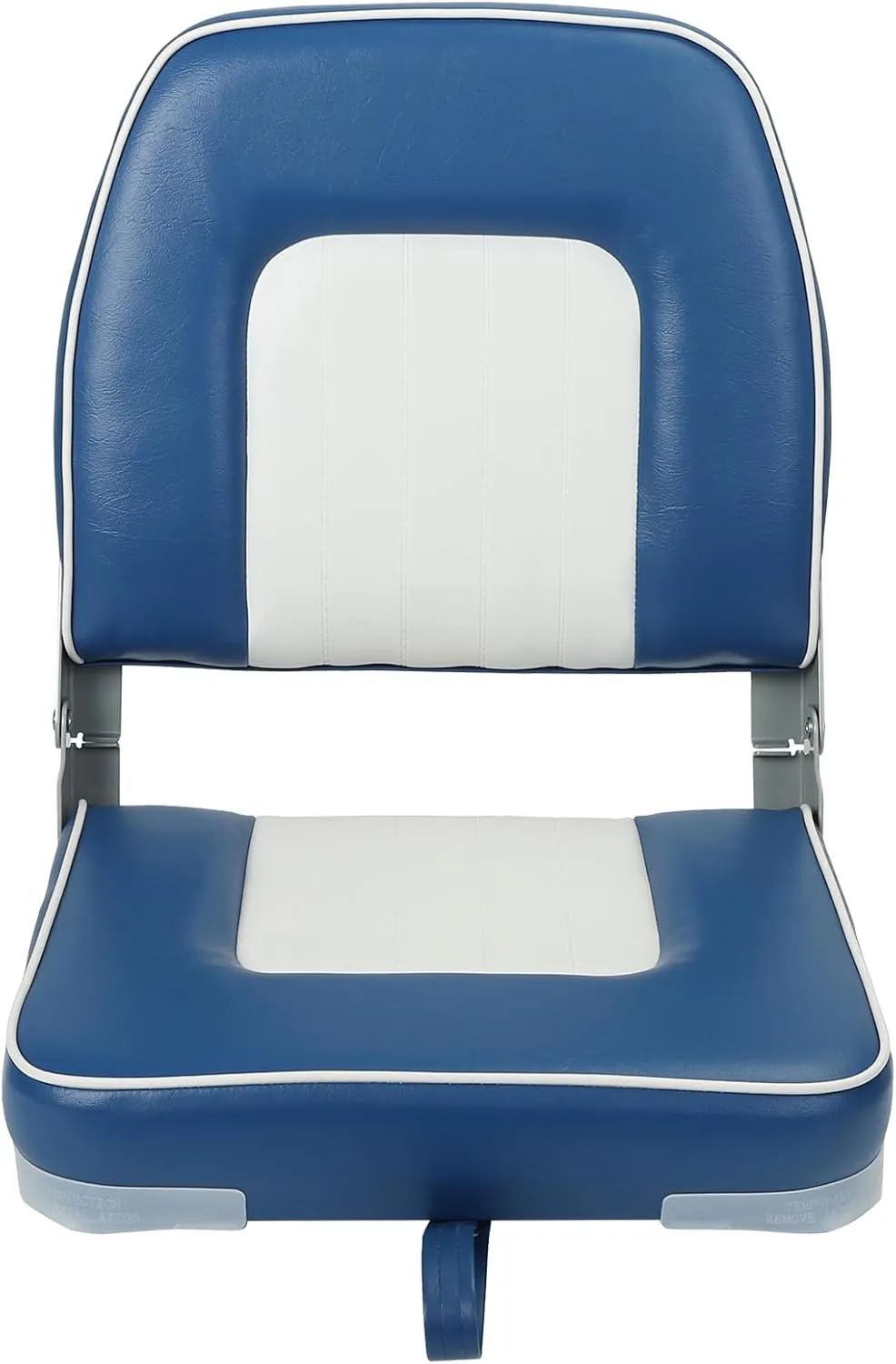 Classic Low Back Fishing Boat Seat Folding Marine Bass Jon Boat Seats (Blue/White)