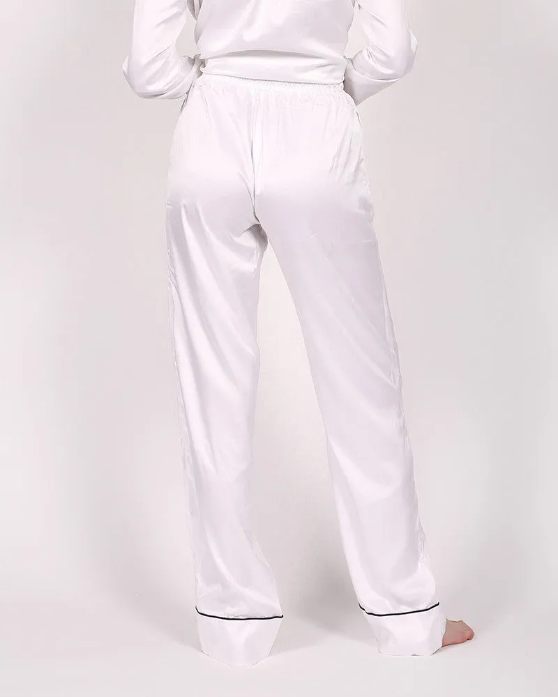 Classic Silken Sleep Set in White