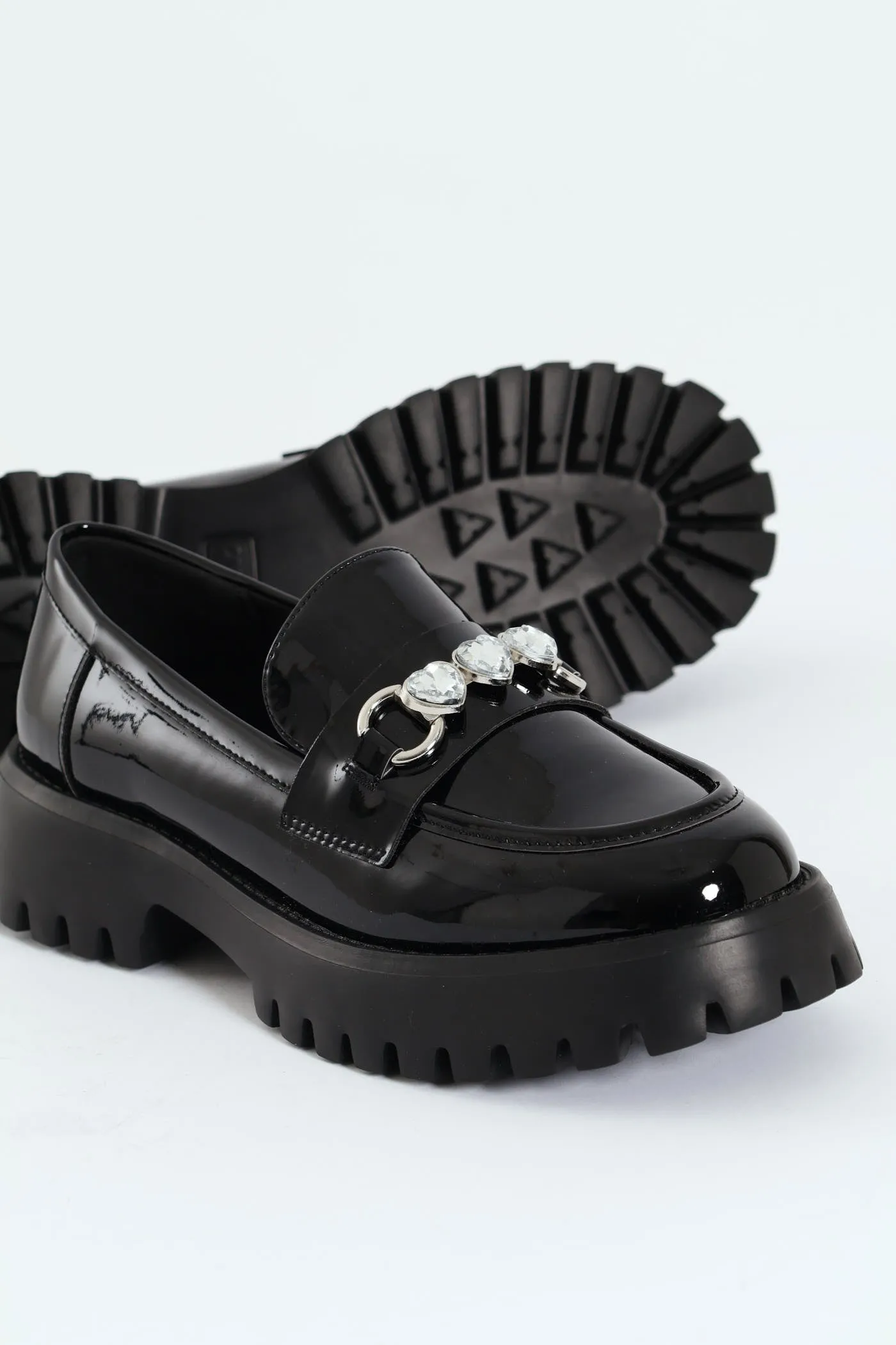 Clueless Chunky Chain Loafer - Black
