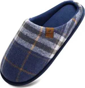 COFACE Unisex Mens Womens Cozy Memory Foam Scuff Slippers Casual Slip On Warm House Shoes Indoor/Outdoor Felt Sandal Slippers With Arch Support Rubber Sole Size 4-15