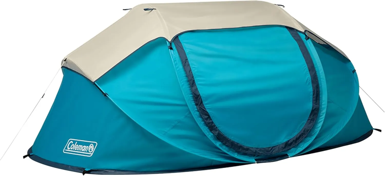 Coleman Pop-Up Instant Tent Sets Up in 10 Seconds, Portable & Lightweight 2/4 Person Tent with Adjustable Rainfly
