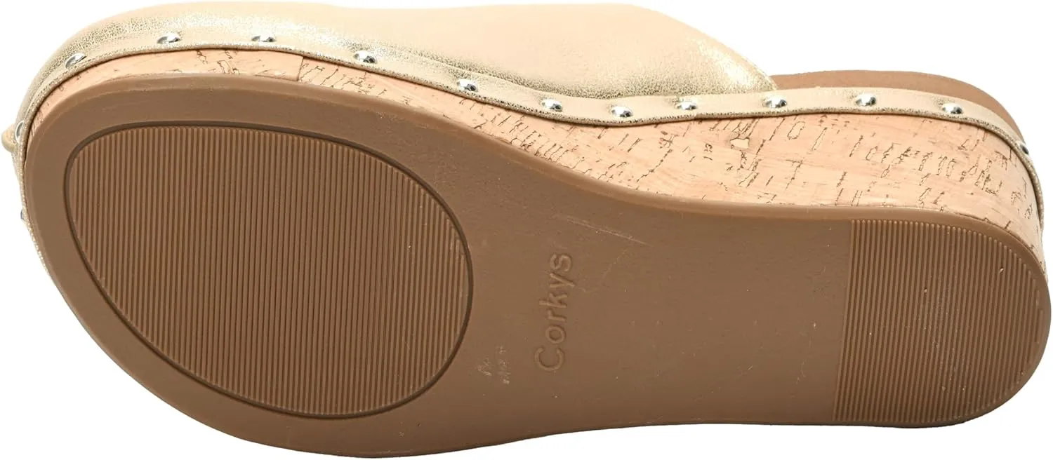 Corkys Footwear Women's Marley EVA Foam Platform Slip On 2.50 Inch Wedge Light Weight Cushioned Insole Sandals