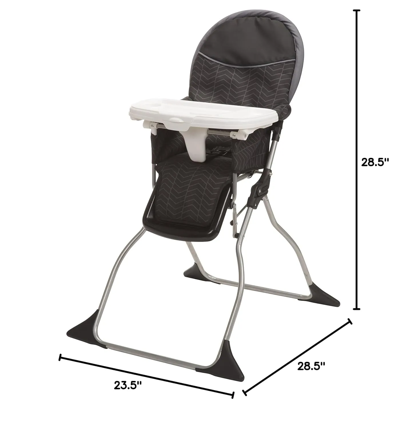 Cosco Kids Highchair for Baby, Simple Foldable High Chair, Convenient, Lightweight, and Compact Design, Black Arrows