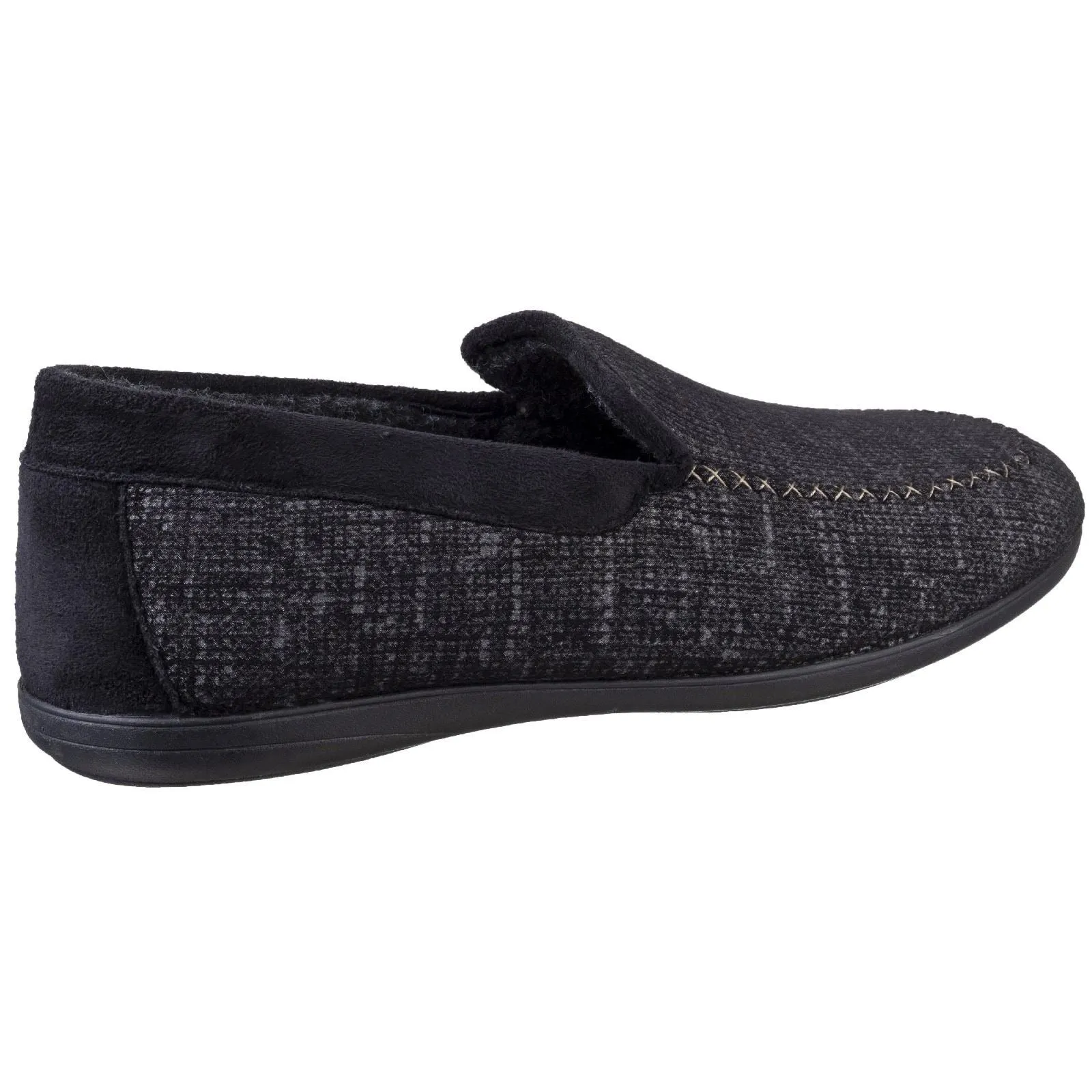 Cotswold Men's Stanley Loafer Slipper in Black