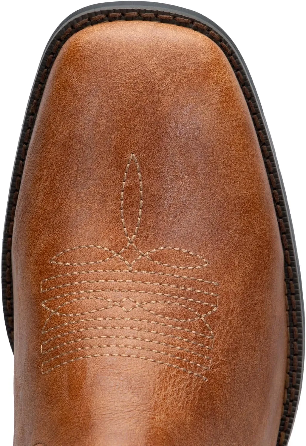 Cowboy Boots for Men Western Boots with Classic Embroidered Square Toe Men's Cowboy Boot Traditional Western Boots Chunky Heel Country Boot Durable Work Boots