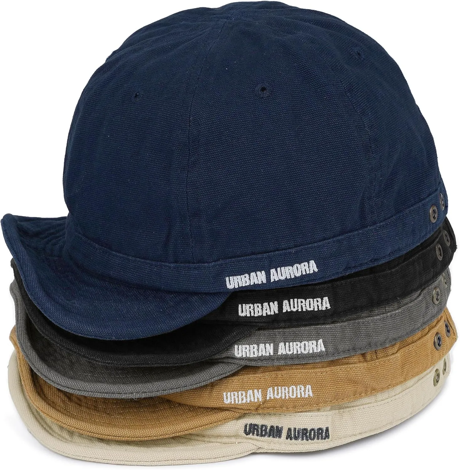 Croogo Cotton Trucker Hat Short Brim Mens Hat Low Profile Dad Hats Soft Short Brim Baseball Cap Flat Snapback Hats for Daily