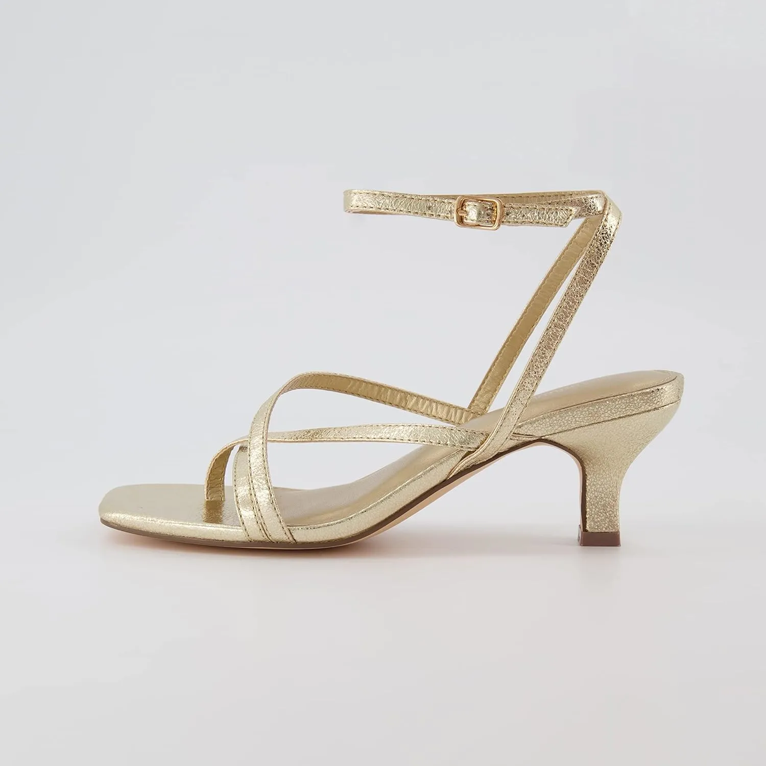 CUSHIONAIRE Women's Kitten heel sandal  Memory Foam and Wide Widths Available