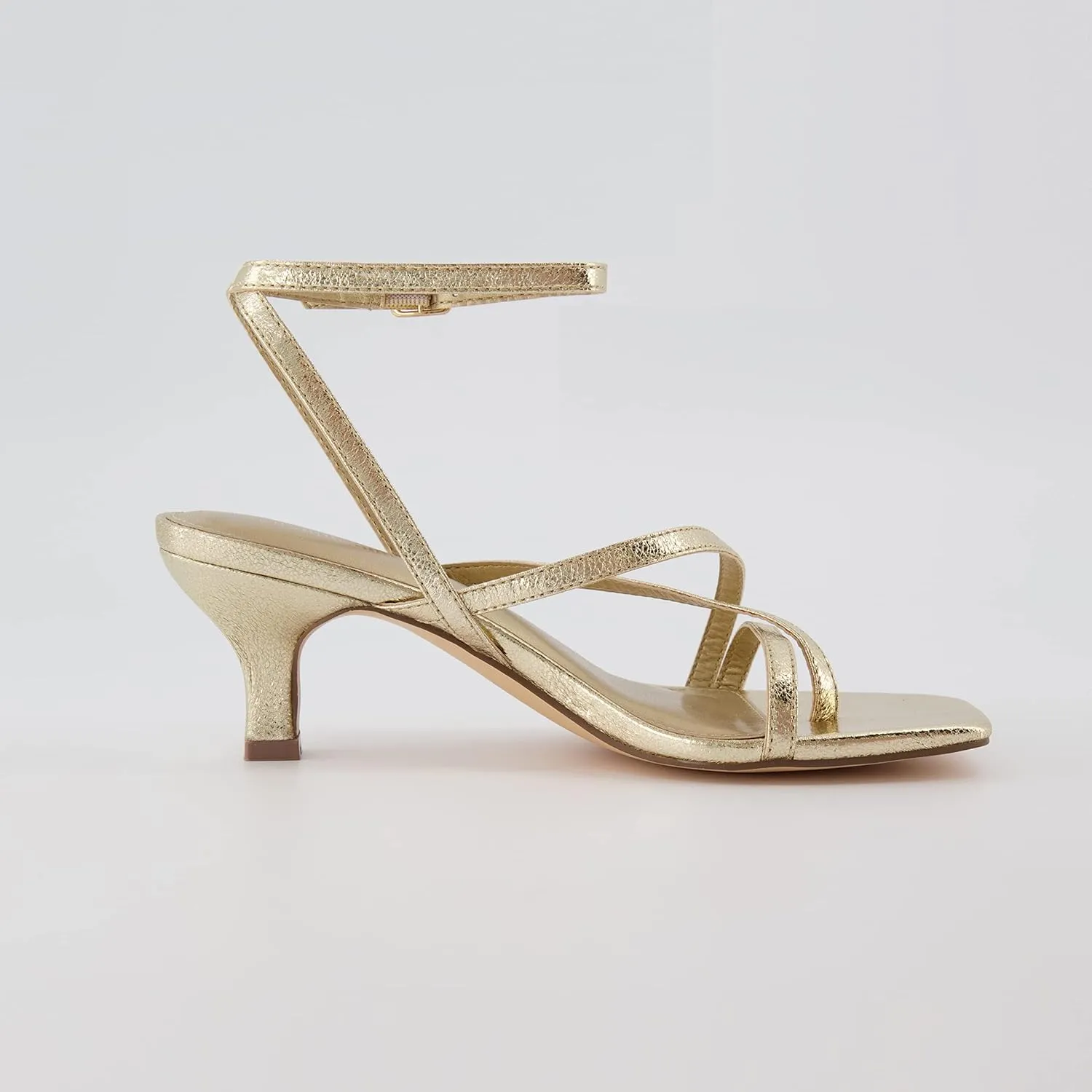 CUSHIONAIRE Women's Kitten heel sandal  Memory Foam and Wide Widths Available
