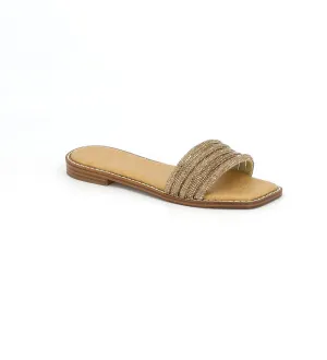 Cushioned Rhinestone Slip On Flats