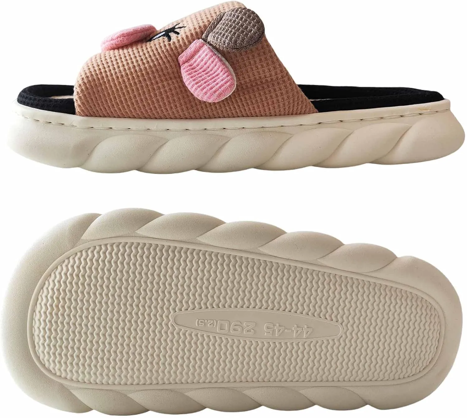 Cute Cow Slippers for Women, Indoor House Slippers, Platform Sole