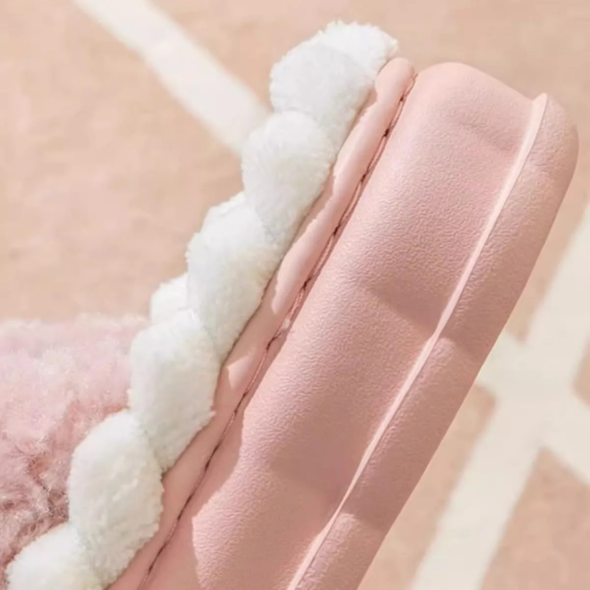 Cute Rabbit Cotton Slippers for Women - Warm Indoor Home Shoes with Thick Sole & Fuzzy Lining | Postpartum Comfort