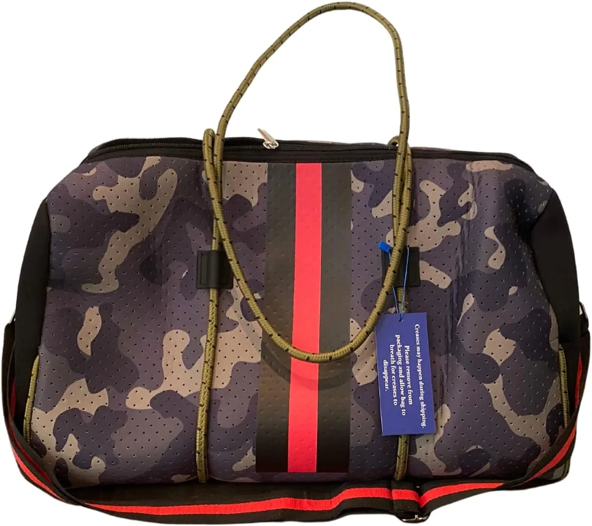 Dallas Hill Neoprene Large Tote Bag Duffel Handbag, Weekender for Women, Travel Beach Pool Bag