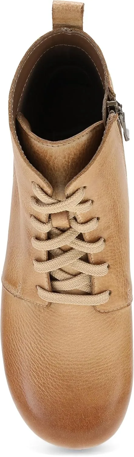 Dansko Sigourney Classic Stapled Clog in Lace-Up Boot Style for Women - Anti-Fatigue Rocker Bottom Promotes Forward Foot Motion