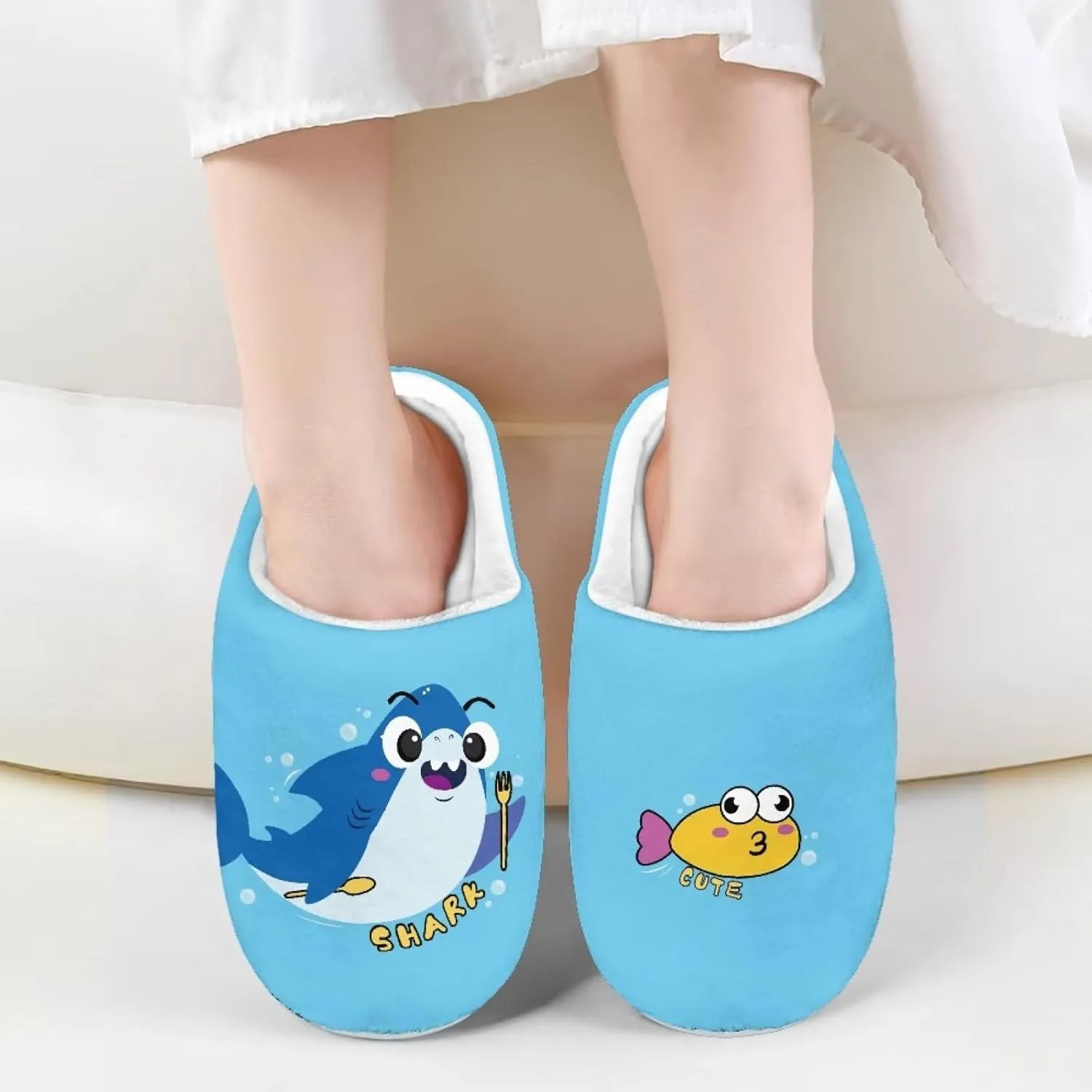 DISNIMO Boys Girls Toddler House Slippers,Kids Warm Slip On Home Slippers Cute Winter Nonslip Indoor Slippers