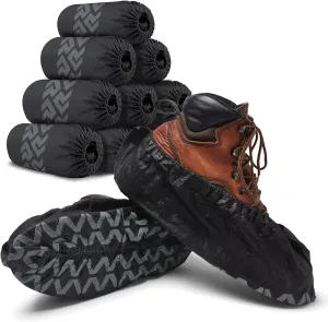 Disposable Boot & Shoe Covers 100 Pairs (200 Pack) Slip Resistant Durable Large Size Fits Virtually Most Shoes Black