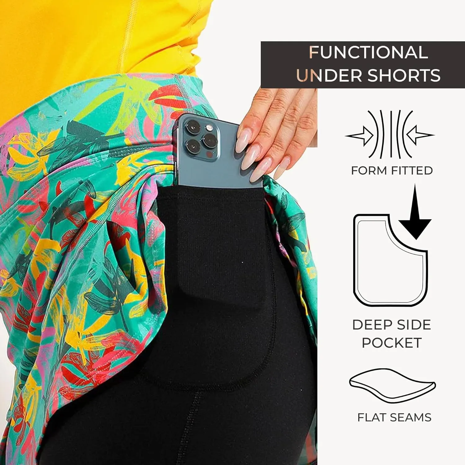 Dona Jo Official JoJo Women Skirt - Pleated Tennis Skirt w/Shorts & Built in Deep Pockets, Active Wear Clothing