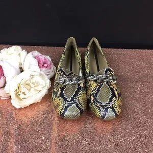 Donald Pliner Nolin Snake Print Leather Loafer 5.5