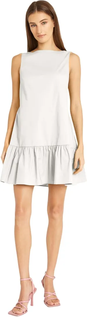 Donna Morgan Versatile High Neck Swing Body Ruffle Summer Dresses for Women