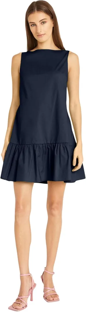 Donna Morgan Versatile High Neck Swing Body Ruffle Summer Dresses for Women