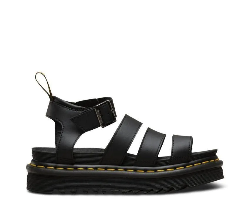 DR. MARTENS Blaire 3 Strap Sandal - Black Hydro