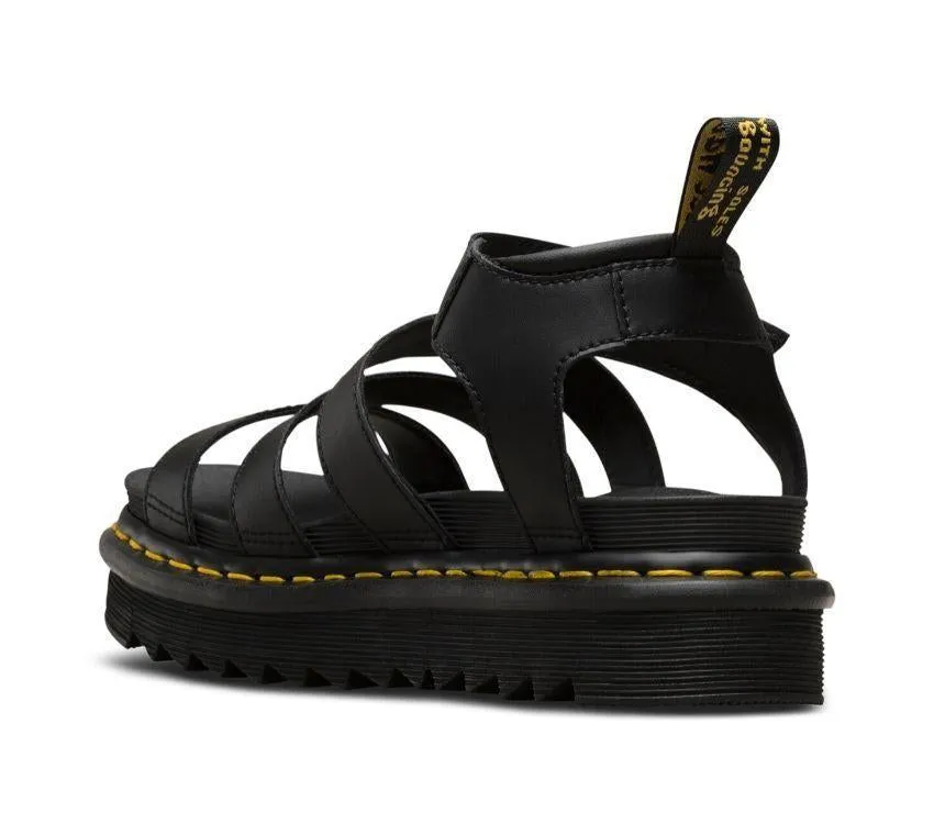 DR. MARTENS Blaire 3 Strap Sandal - Black Hydro