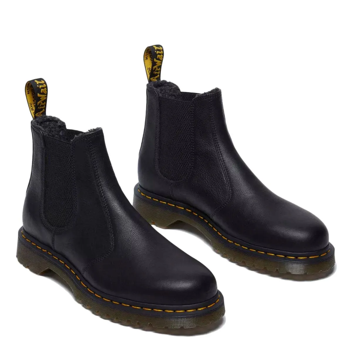 Dr. Martens Winterised 2976 WL Grizzly Leather Black Boots