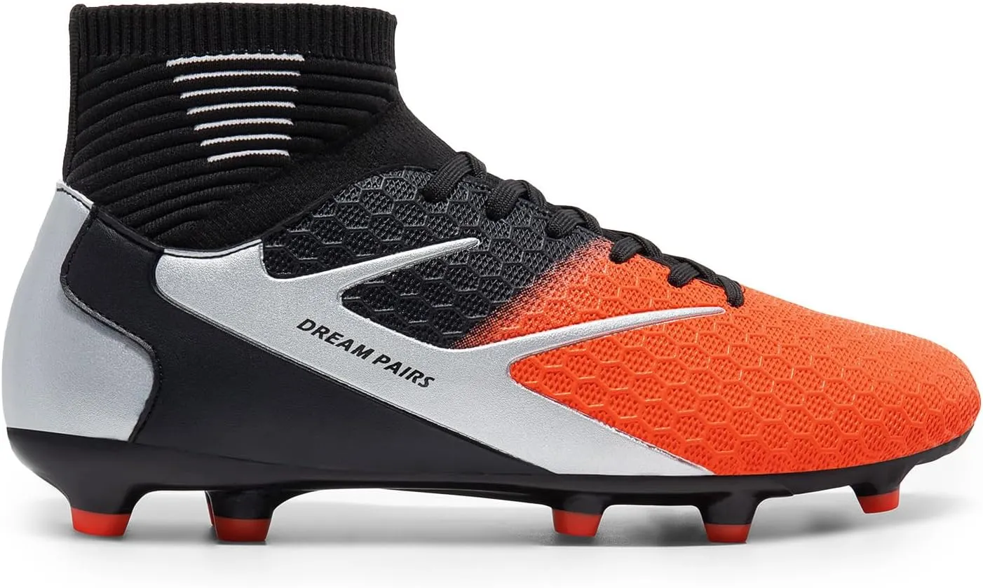 DREAM PAIRS Men's High-Tops Soccer Cleats Lace-Up Adult Football Shoes Lightweight Professional Athletic Training Soccer Shoes