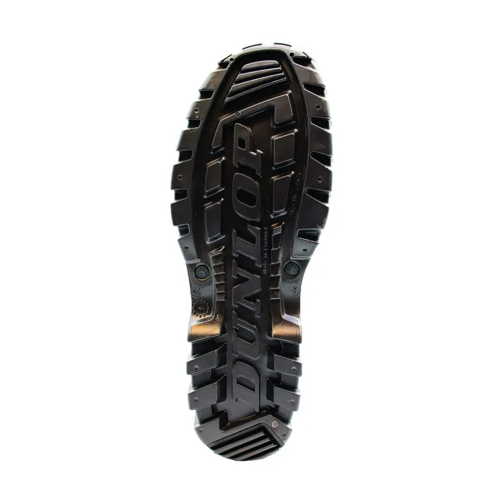 DUNLOP Protective Footwear, Dane, 100% Waterproof PVC, Lightweight and Durable Protective Footwear, MD0HD01.08, Size 8, Black
