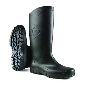 DUNLOP Protective Footwear, Dane, 100% Waterproof PVC, Lightweight and Durable Protective Footwear, MD0HD01.08, Size 8, Black