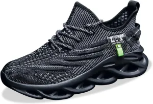 EGMPDA Men Shoes Running Slip On Tennis Walking Shoes Lightweight Breathable Sneakers for Gym Work Casual Soft Sole Trainers Non Slip Athletic Footwear Light_Green Size US 6.5