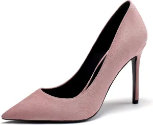 Eldof Womens Pointed Toe Pumps High Heel Stilettos Classic Slip On 4" Heels Wedding Party Office Pumps for Women