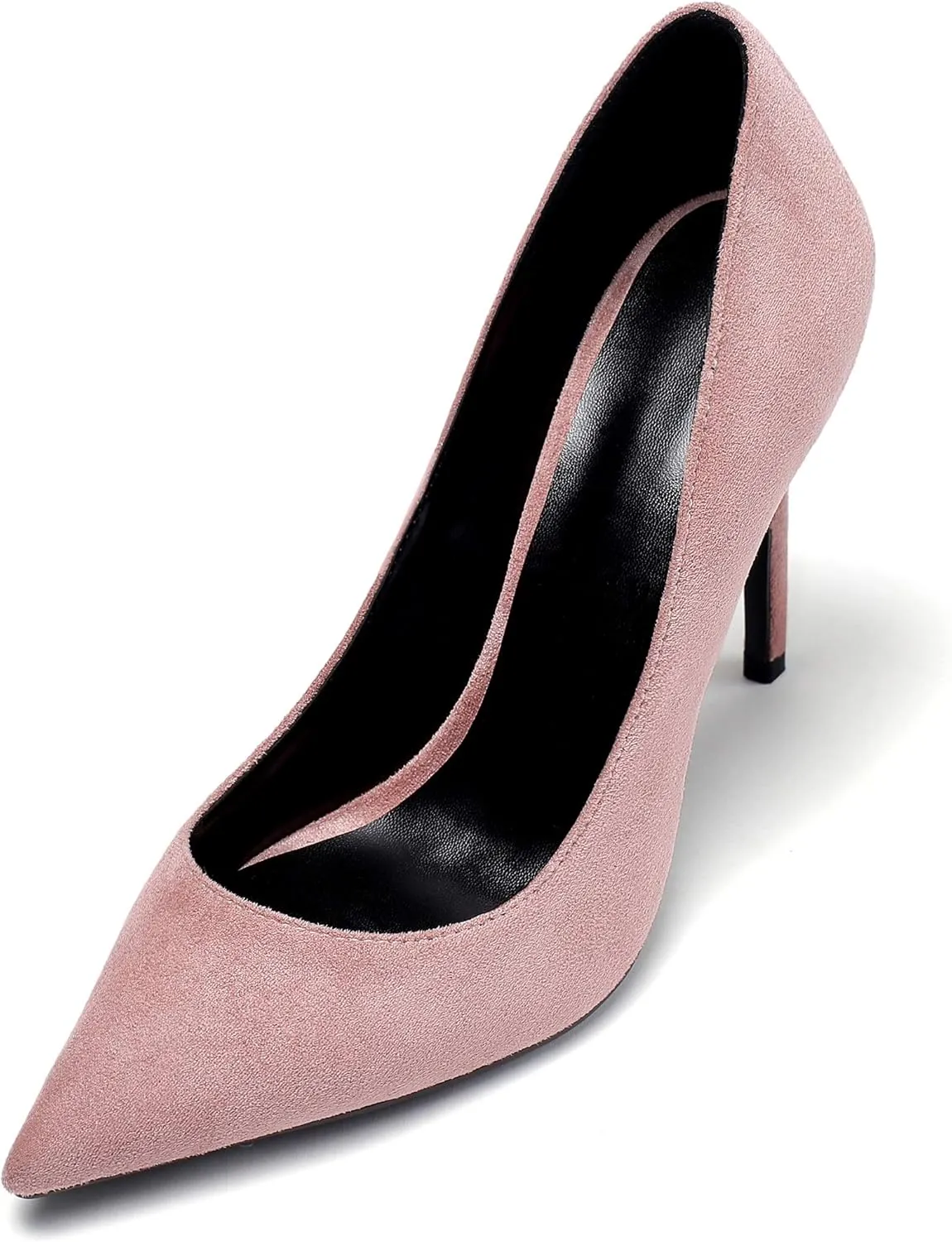 Eldof Womens Pointed Toe Pumps High Heel Stilettos Classic Slip On 4" Heels Wedding Party Office Pumps for Women