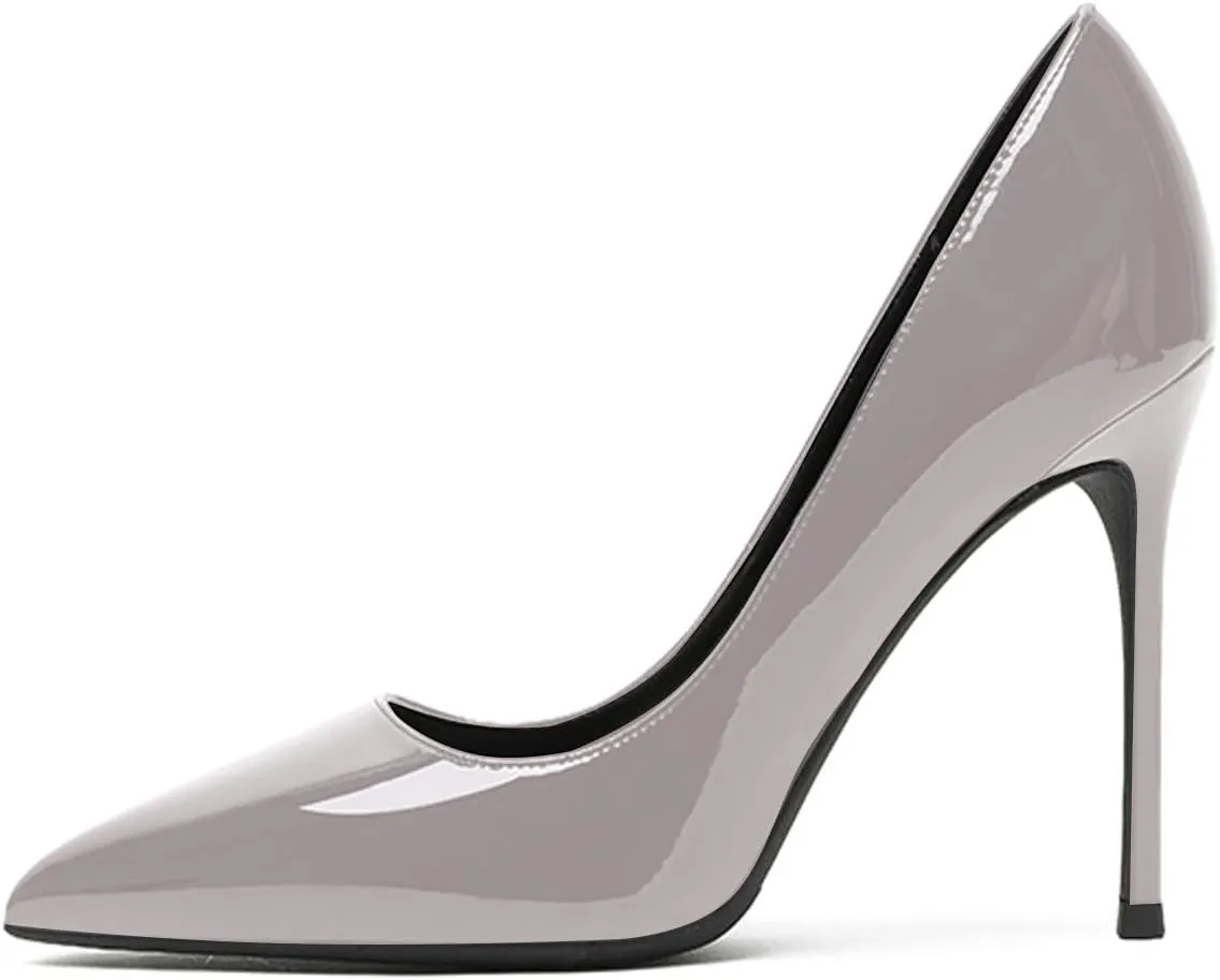 Eldof Womens Pointed Toe Pumps High Heel Stilettos Classic Slip On 4" Heels Wedding Party Office Pumps for Women