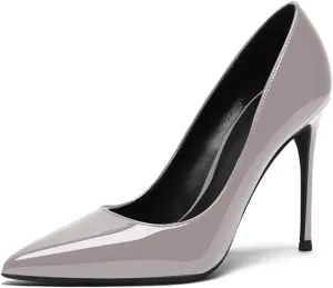 Eldof Womens Pointed Toe Pumps High Heel Stilettos Classic Slip On 4" Heels Wedding Party Office Pumps for Women
