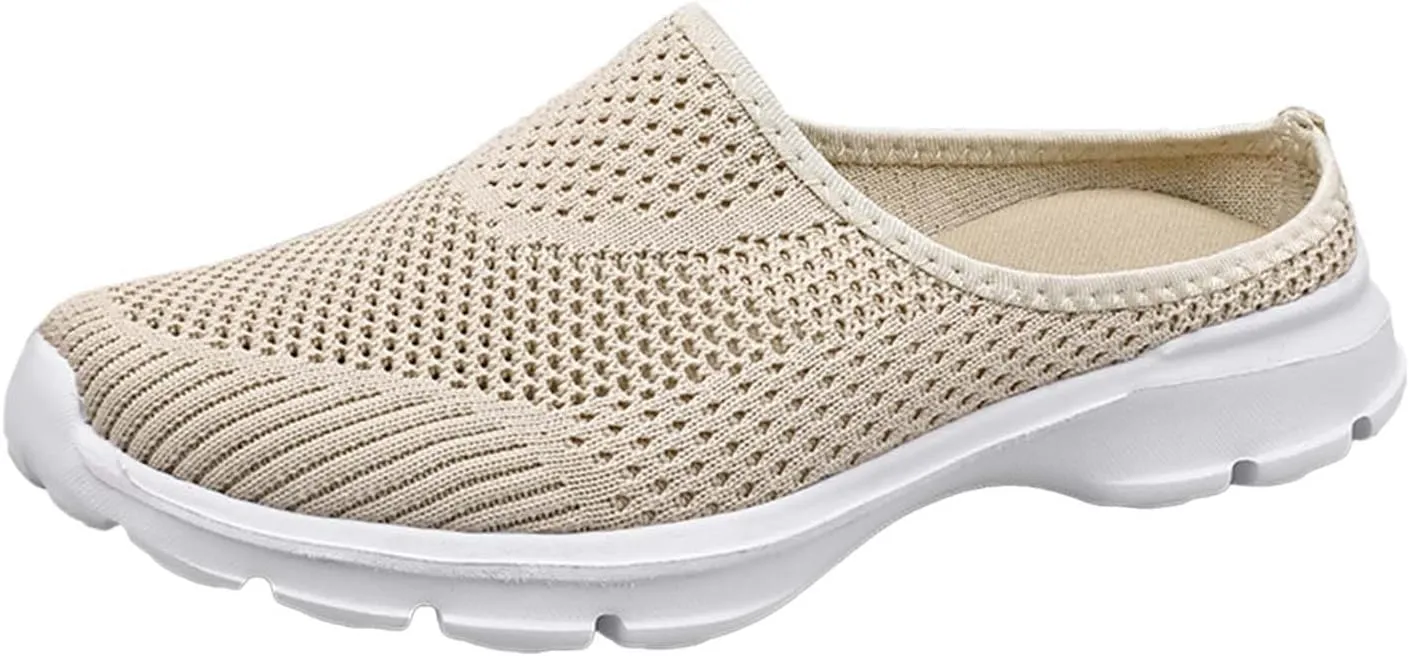 Eliogn Women's Men's Slip-On Clogs Comfortable Non-Slip Muller Shoes Breathable Mesh Fashion Walking Shoes Casual Sneakers for Men and Women