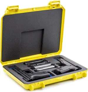 Evergreen 2 Pistol 4 Magazine Locking Discrete Compact Storage Protective Case - CCW/Travel Safe/Mil Spec/Waterproof/USA Made - for Pistol/Firearm Storage and Carry