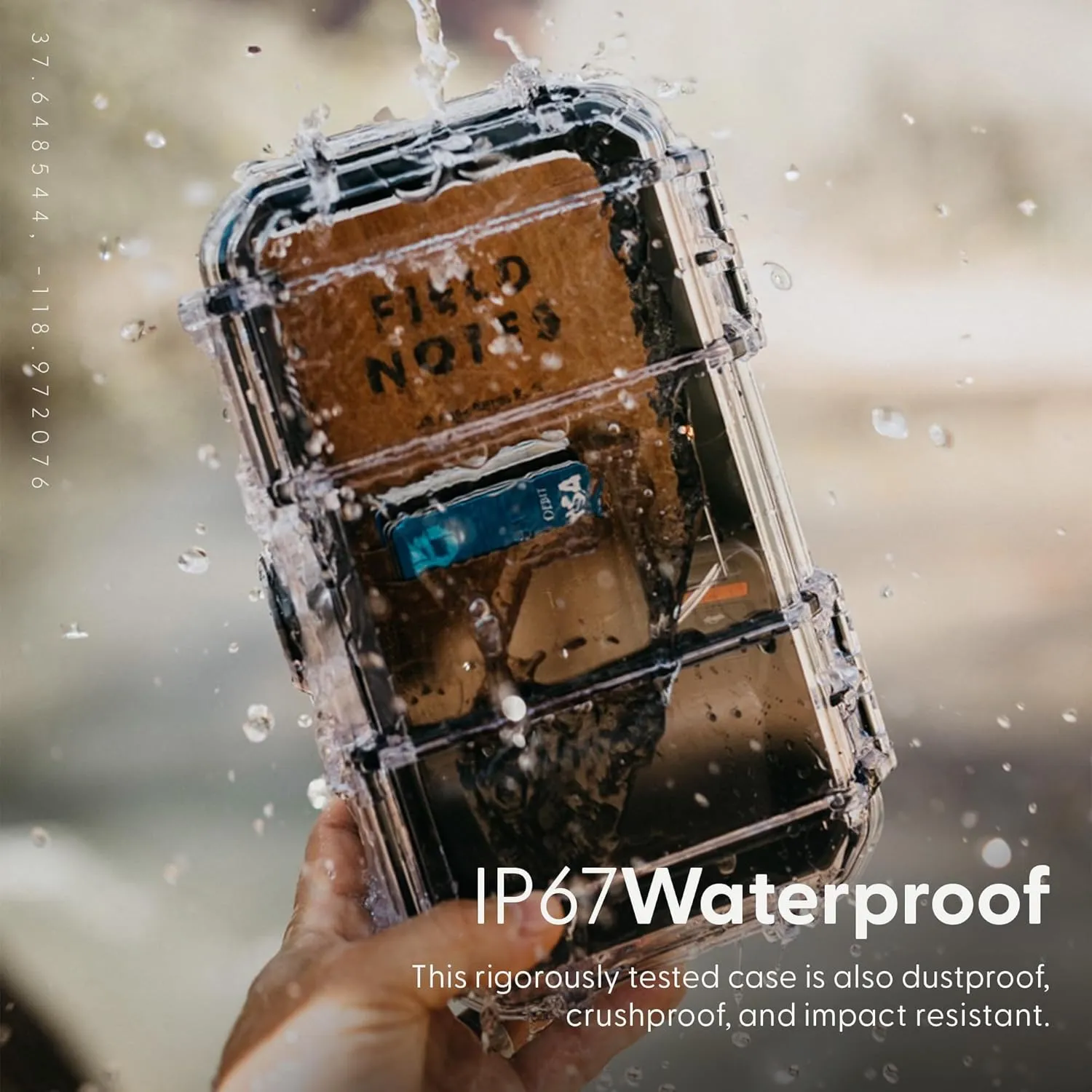 Evergreen X National Parks 56 EDC Dry Box Protective Case - National Parks Gift - for Phones, Camping, Travel, Adventure (Utah, Bryce Canyon, Arches, Zion, Orange)