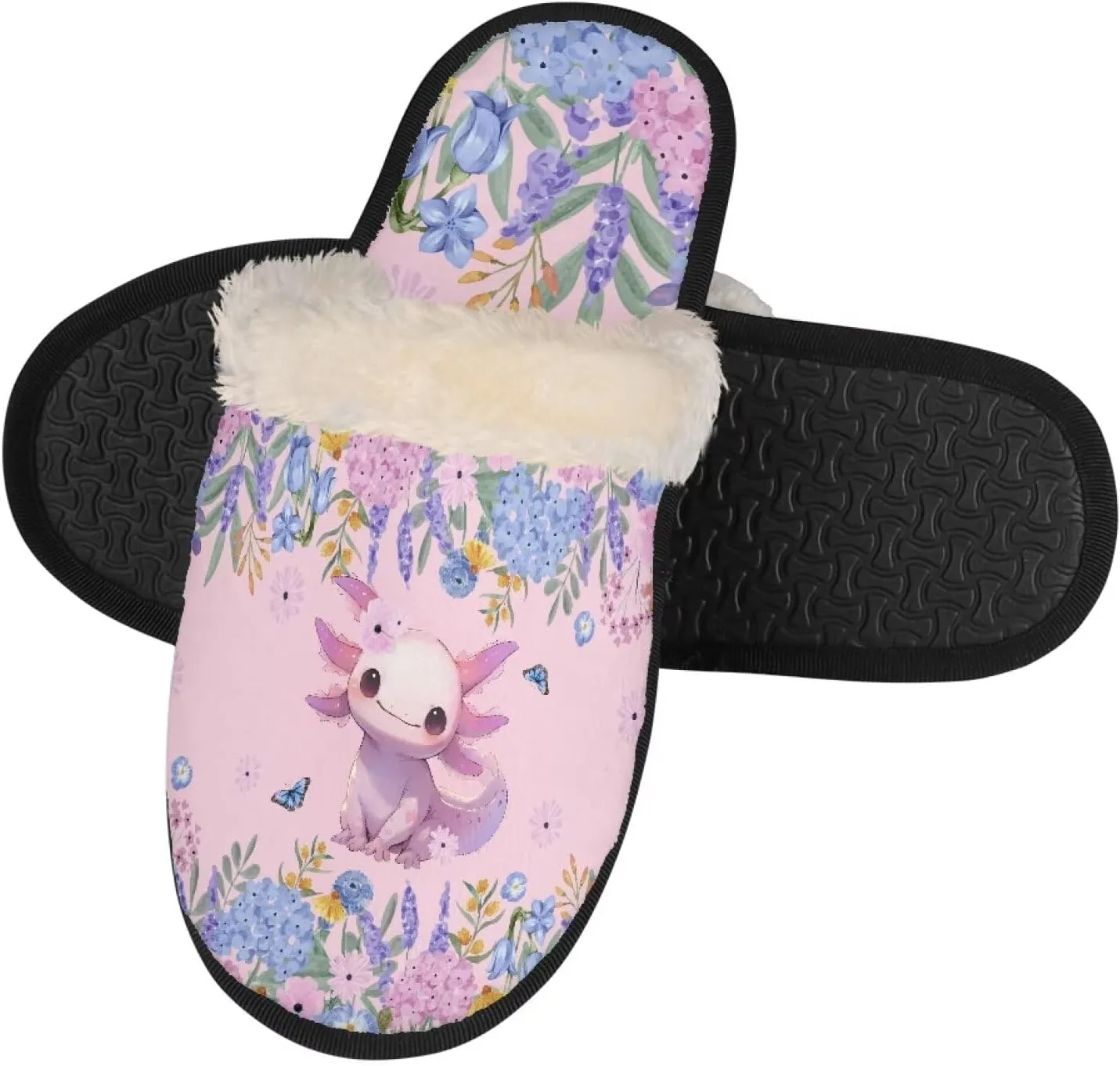 Fall Fuzzy Slippers for Man Anti-Skid Slippers for Women Indoor Fluffy Ultra Soft House Slippers for Autumn Winter