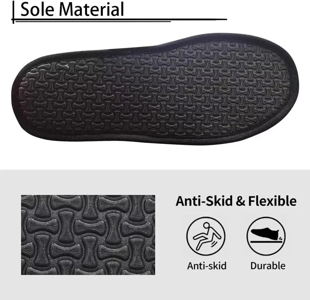 Fall Fuzzy Slippers for Man Anti-Skid Slippers for Women Indoor Fluffy Ultra Soft House Slippers for Autumn Winter